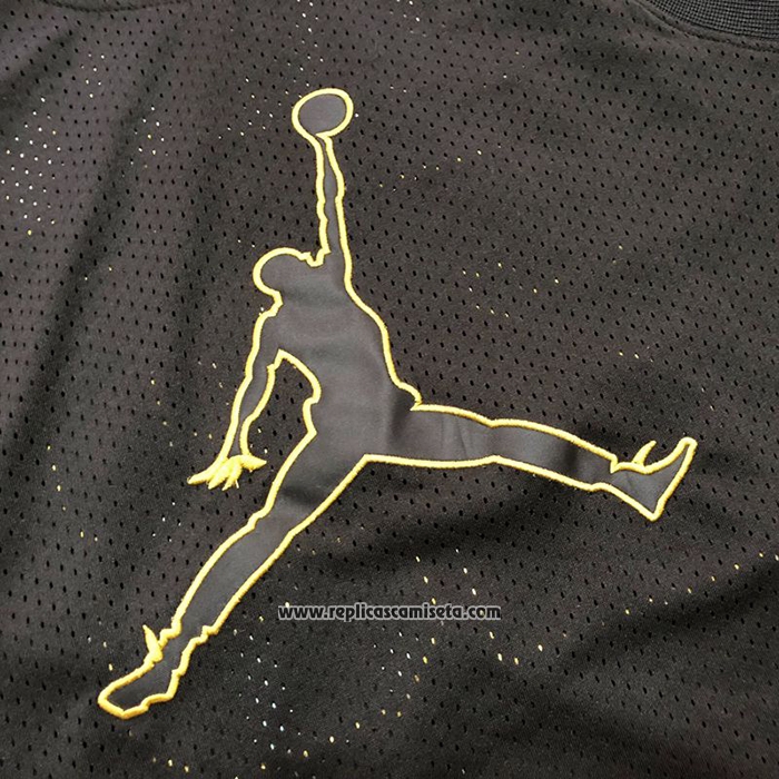 Camiseta Michael Jordan #23 Negro Oro